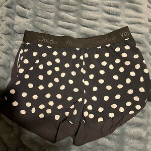 Outdoor Voices Women's Black and White Athletic Shorts